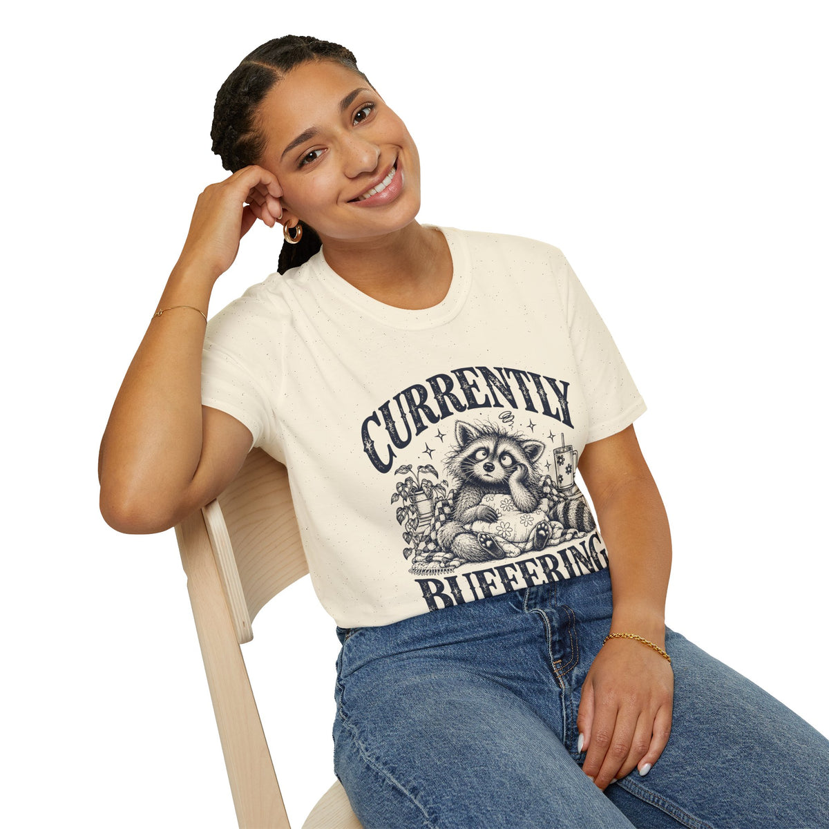 Currently Buffering Raccoon T-Shirt