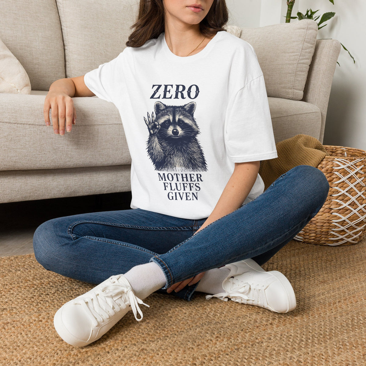 Zero Mother Fluffs Given Raccoon T-Shirt
