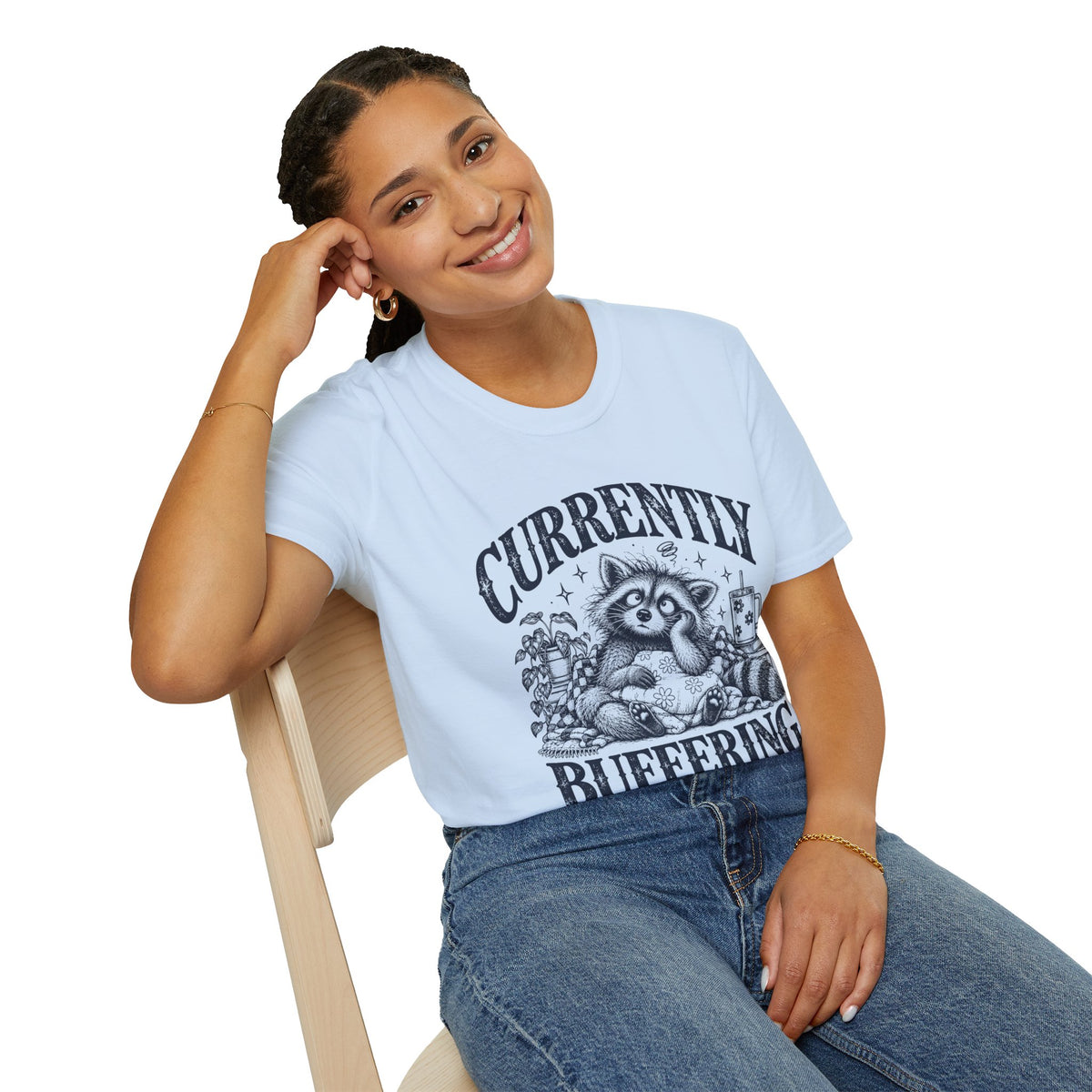 Currently Buffering Raccoon T-Shirt