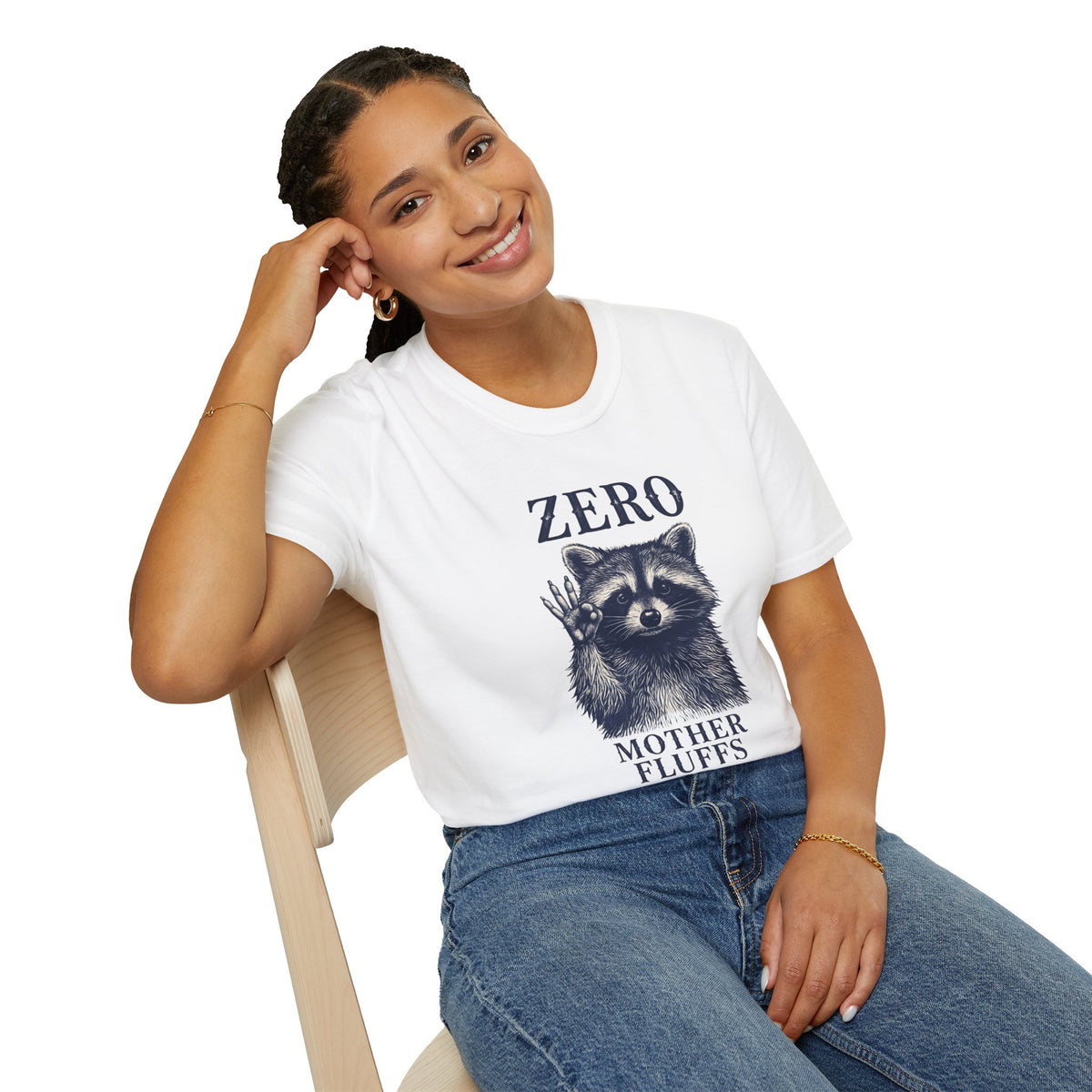 Zero Mother Fluffs Given Raccoon T-Shirt
