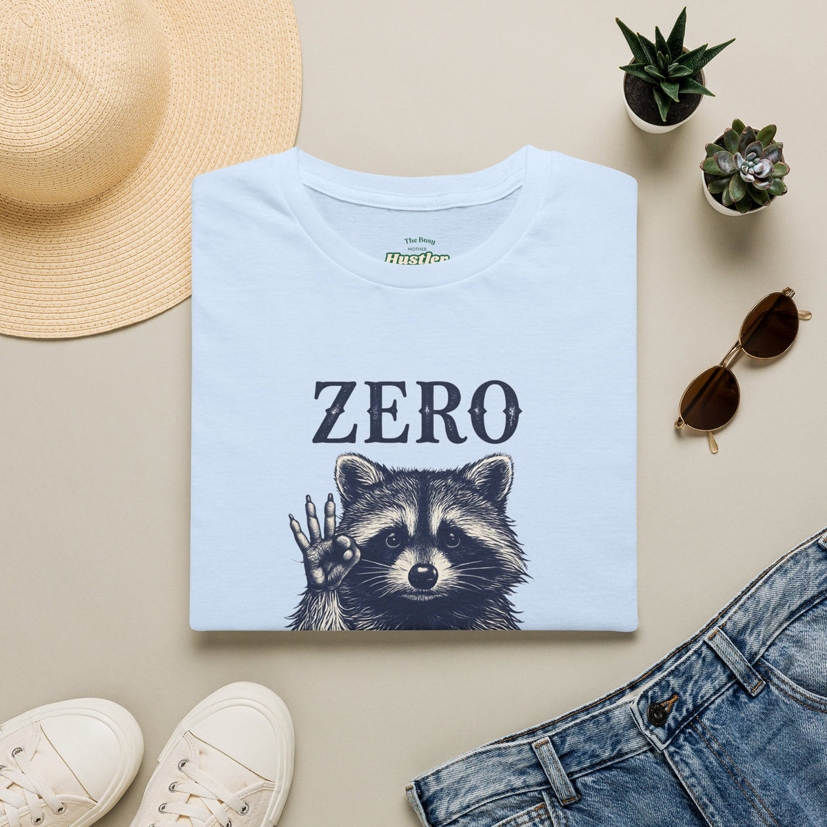 Zero Mother Fluffs Given Raccoon T-Shirt