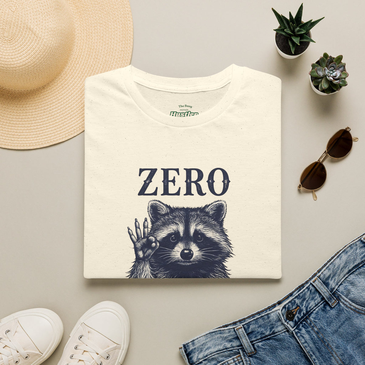 Zero Mother Fluffs Given Raccoon T-Shirt