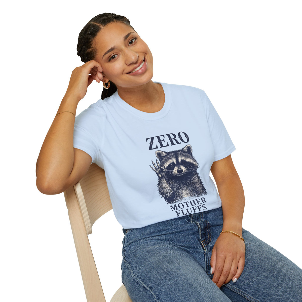 Zero Mother Fluffs Given Raccoon T-Shirt