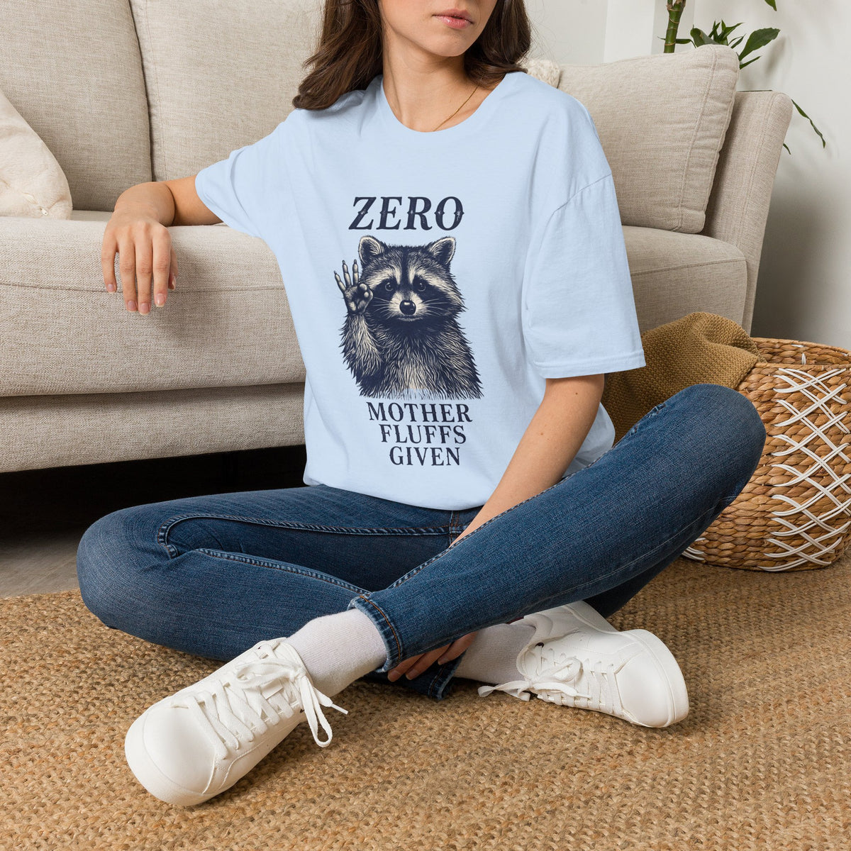 Zero Mother Fluffs Given Raccoon T-Shirt